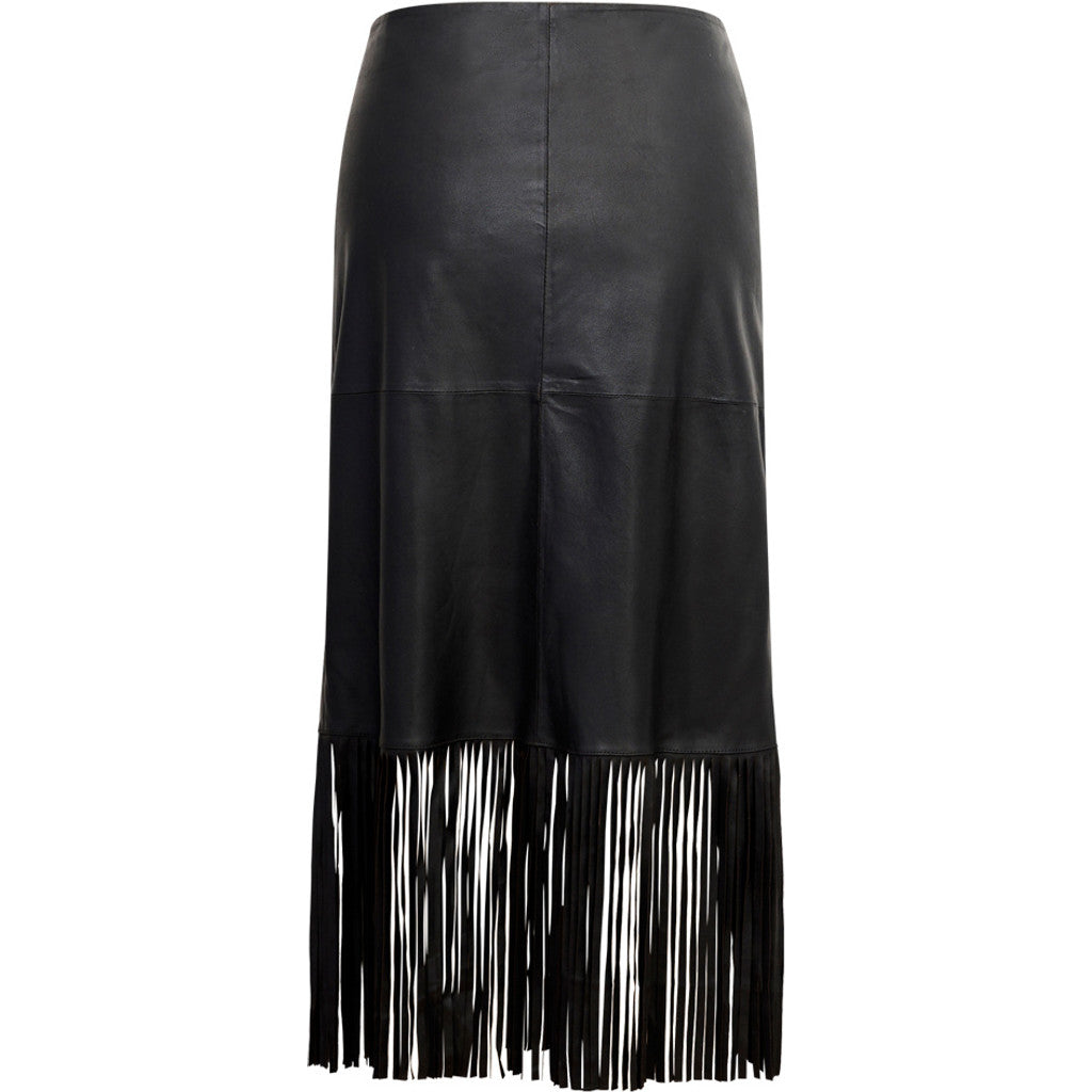 Depeche leather wear Safina Fringes skirt Skirt 099 Black