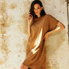 Depeche leather wear Sandra suede dress Dress 007 Mud