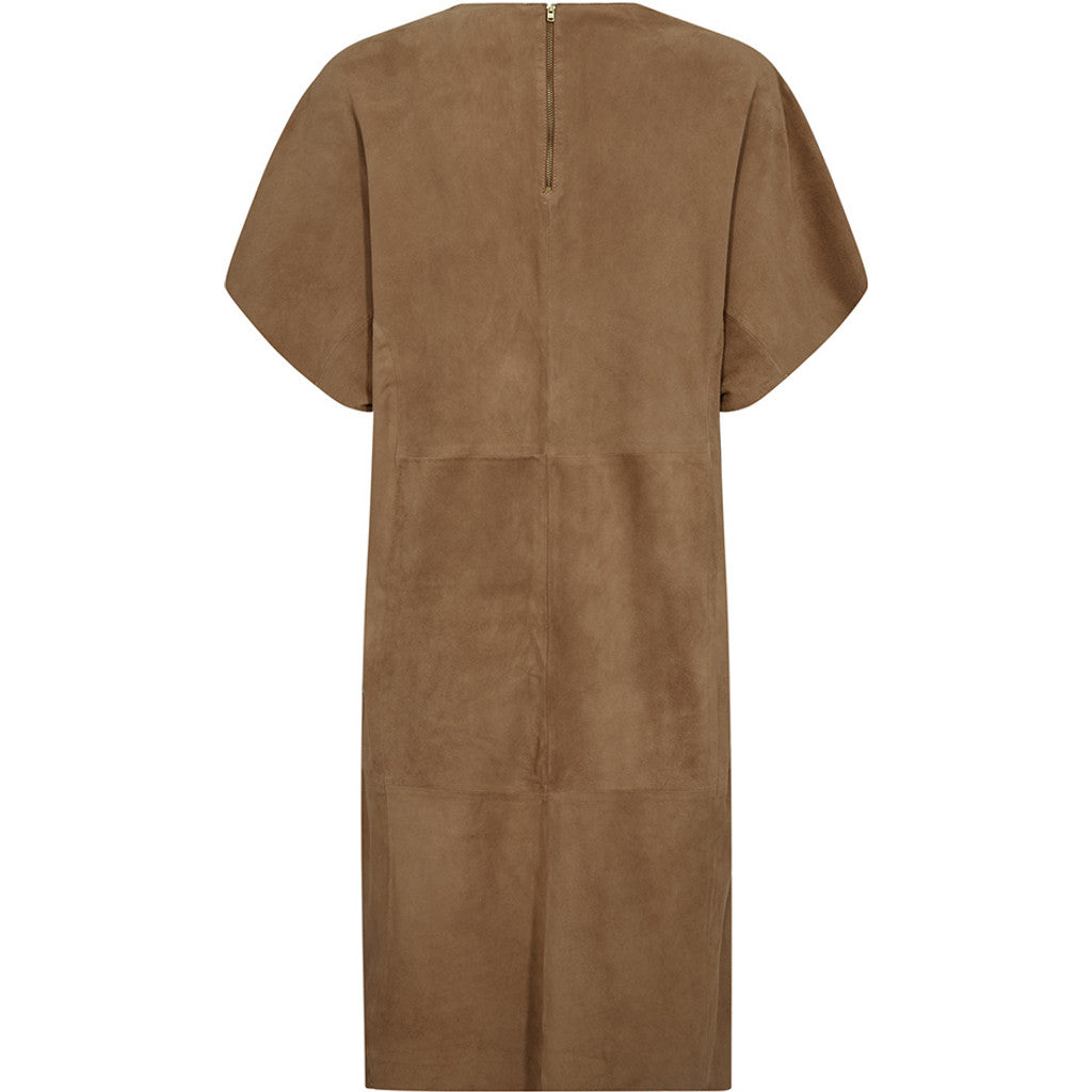 Depeche leather wear Sandra suede dress Dresses 007 Mud