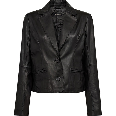Depeche leather wear Savanna leather blazer Blazer 099 Black
