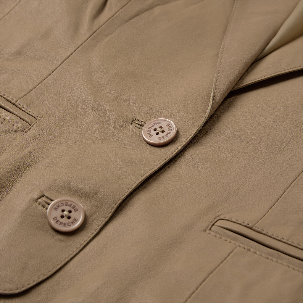 Depeche leather wear Savanna leather blazer Blazer 177 Cream