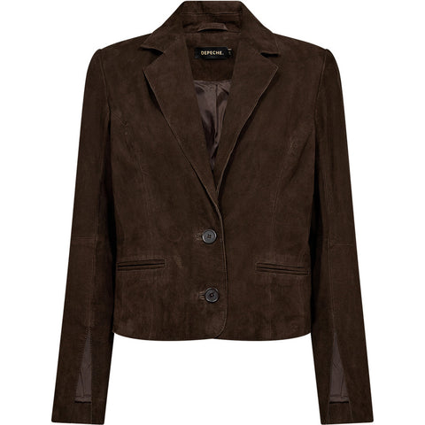 Depeche leather wear Savanna suede blazer Blazer 067 Dusty brown