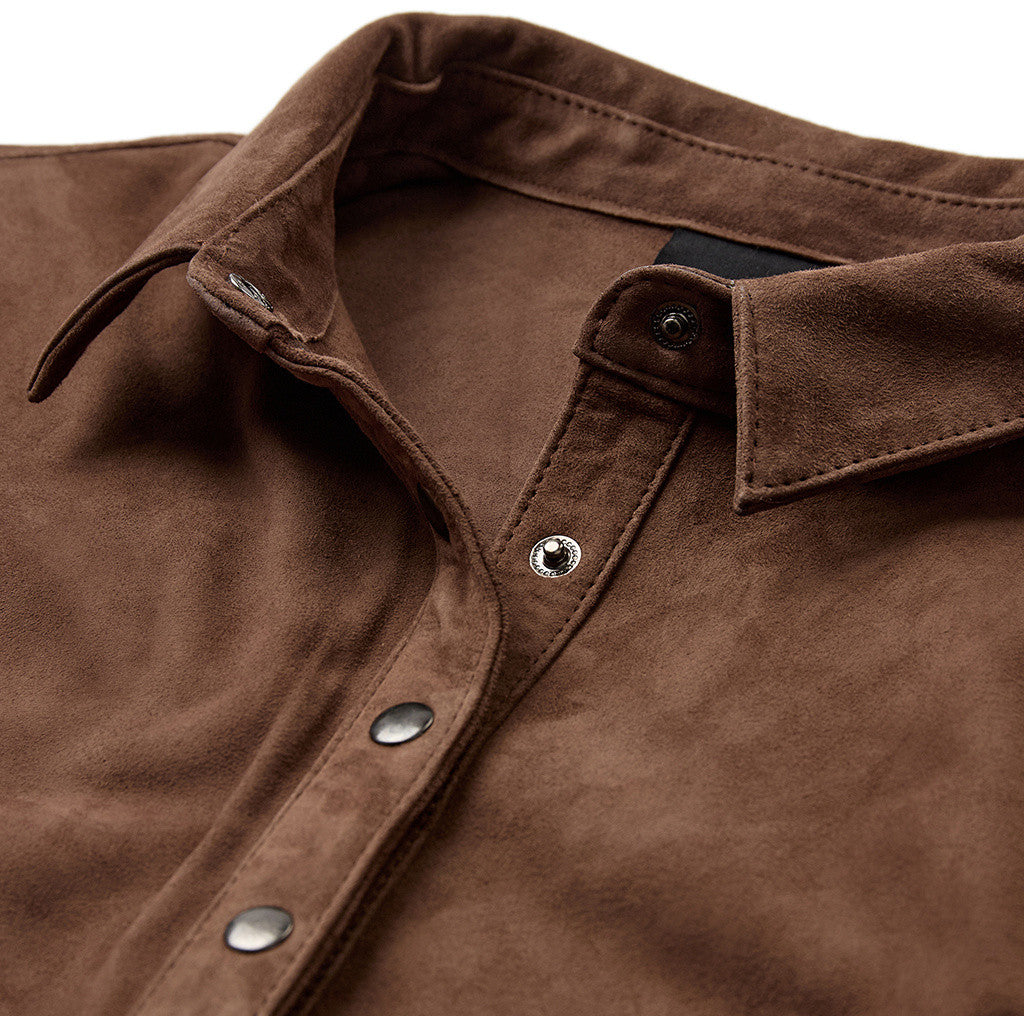 Depeche leather wear Sharon Suede Shirt Shirt 311 Wood