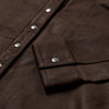 Depeche leather wear Sharon leather shirt Shirts 015 Brown