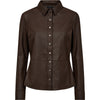 Depeche leather wear Sharon leather shirt Shirts 015 Brown