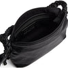 DEPECHE Sheep leather crossover bag with ruched strap Cross over 099 Black