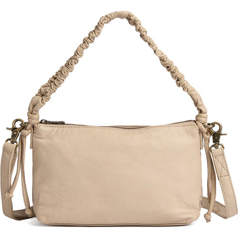 DEPECHE Sheep leather crossover bag with ruched strap Cross over 202 Vanilla