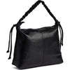 DEPECHE Sheep leather shoulderbag with ruched strap Shoulderbag / Handbag 099 Black