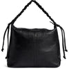 DEPECHE Sheep leather shoulderbag with ruched strap Shoulderbag / Handbag 099 Black