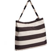 DEPECHE Textile shopper bag Shopper 328 Brown/Cream striped