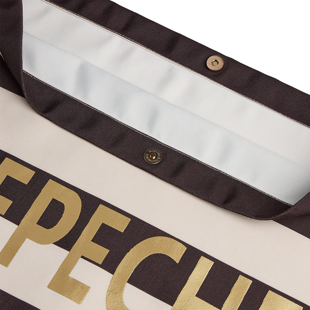 DEPECHE Shopper Shopper 328 Brown/Cream striped