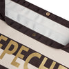 DEPECHE Textile shopper bag Shopper 328 Brown/Cream striped