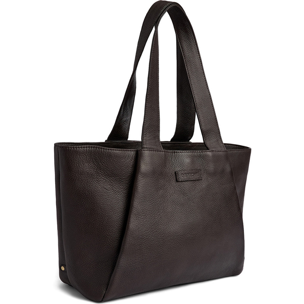 DEPECHE Shopper with leopard lining Shopper 161 Dark brown