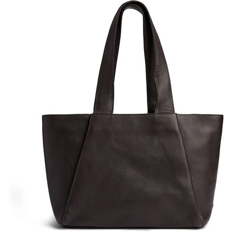 DEPECHE Shopper with leopard lining Shopper 161 Dark brown