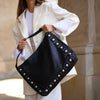 DEPECHE Shopper with studs Shopper 099 Black (Nero)