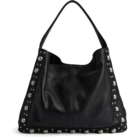 DEPECHE Shopper with studs Shopper 099 Black (Nero)