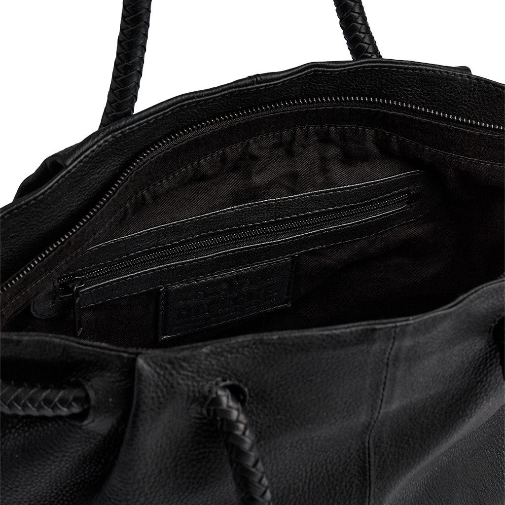 DEPECHE Shoulderbag with beautiful braided strap Shoulderbag / Handbag 099 Black (Nero)