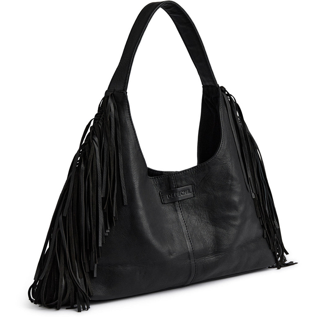 DEPECHE Shoulderbag with fringes Shoulderbag / Handbag 099 Black (Nero)