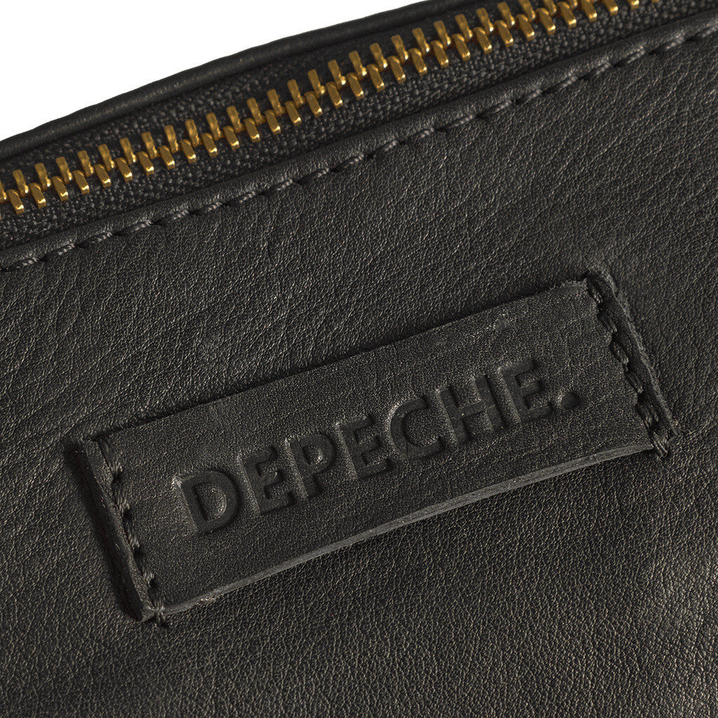 DEPECHE Shoulderbag with zipper details Shoulderbag / Handbag 099 Black (Nero)