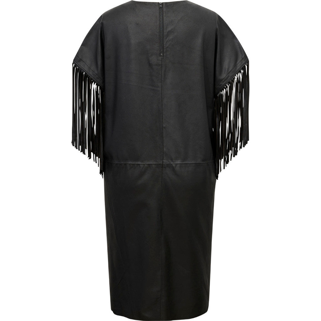 Depeche leather wear Skylar Fringes dress Dress 099 Black