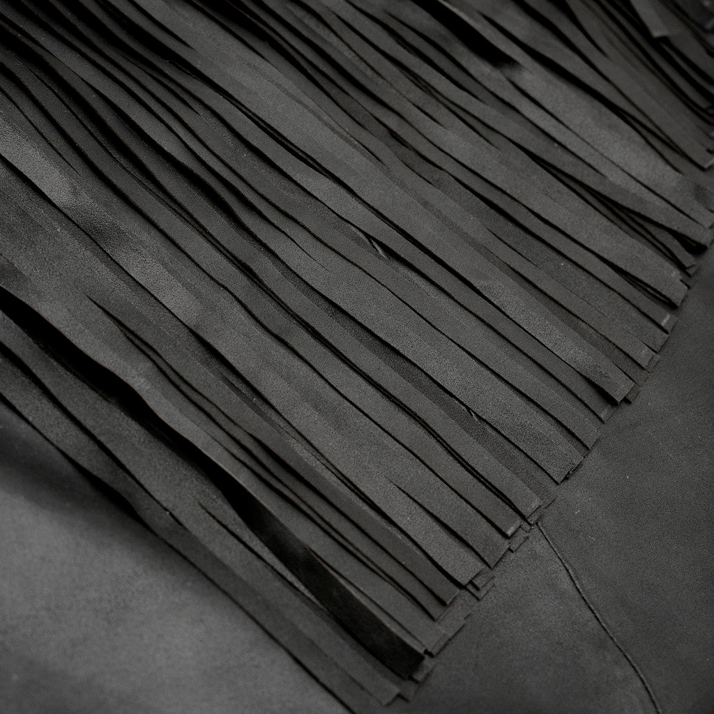 Depeche leather wear Skylar Fringes dress Dress 099 Black