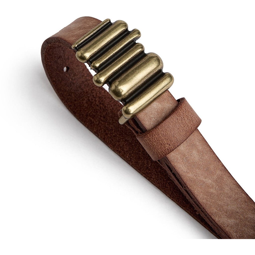 DEPECHE Slim classic leather belt Belts 012 Nature 