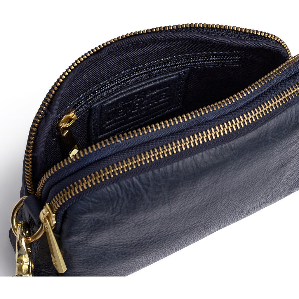 DEPECHE Small leather clutch in classic design Small bag / Clutch 285 Midnight Blue
