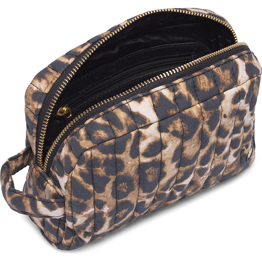 DEPECHE Small leopard print cosmetic bag Accessories 082 Leopard