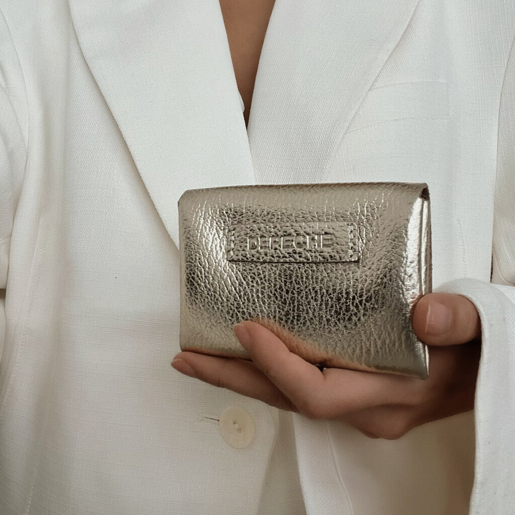 DEPECHE Wallet/credit card holder in soft leather Purse / Credit card holder 108 Champagne