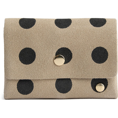 DEPECHE Wallet/credit card holder in soft leather Purse / Credit card holder 301 Black Dots