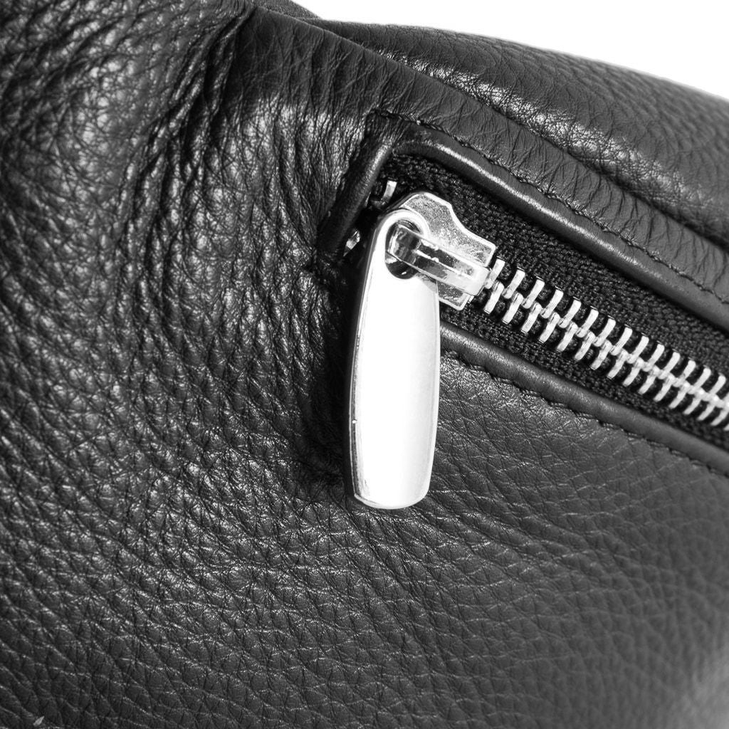 DEPECHE High-quality leather bumbag Bumbag 099 Black (Nero)