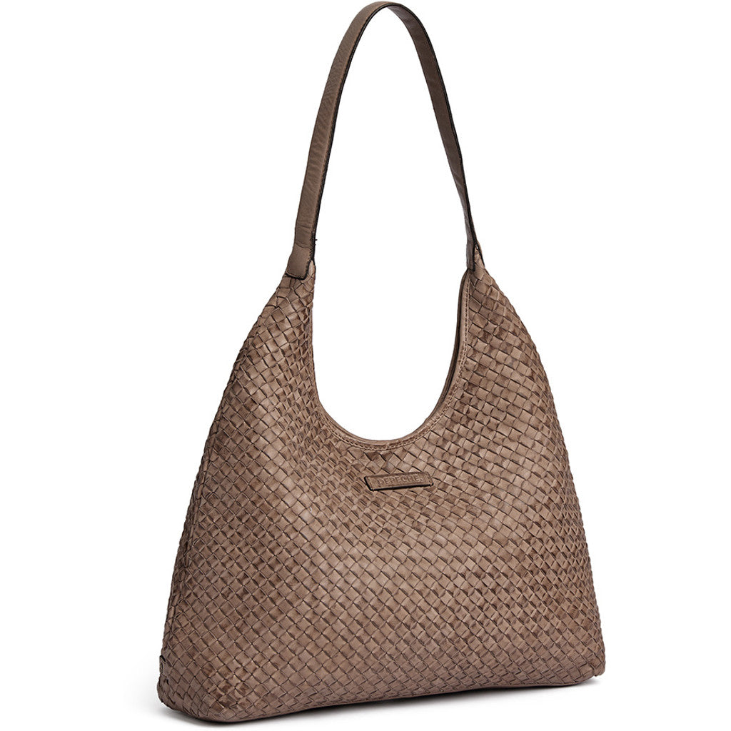 DEPECHE Sofya handwoven leather shoulder bag Shoulderbag / Handbag 250 Dark Taupe