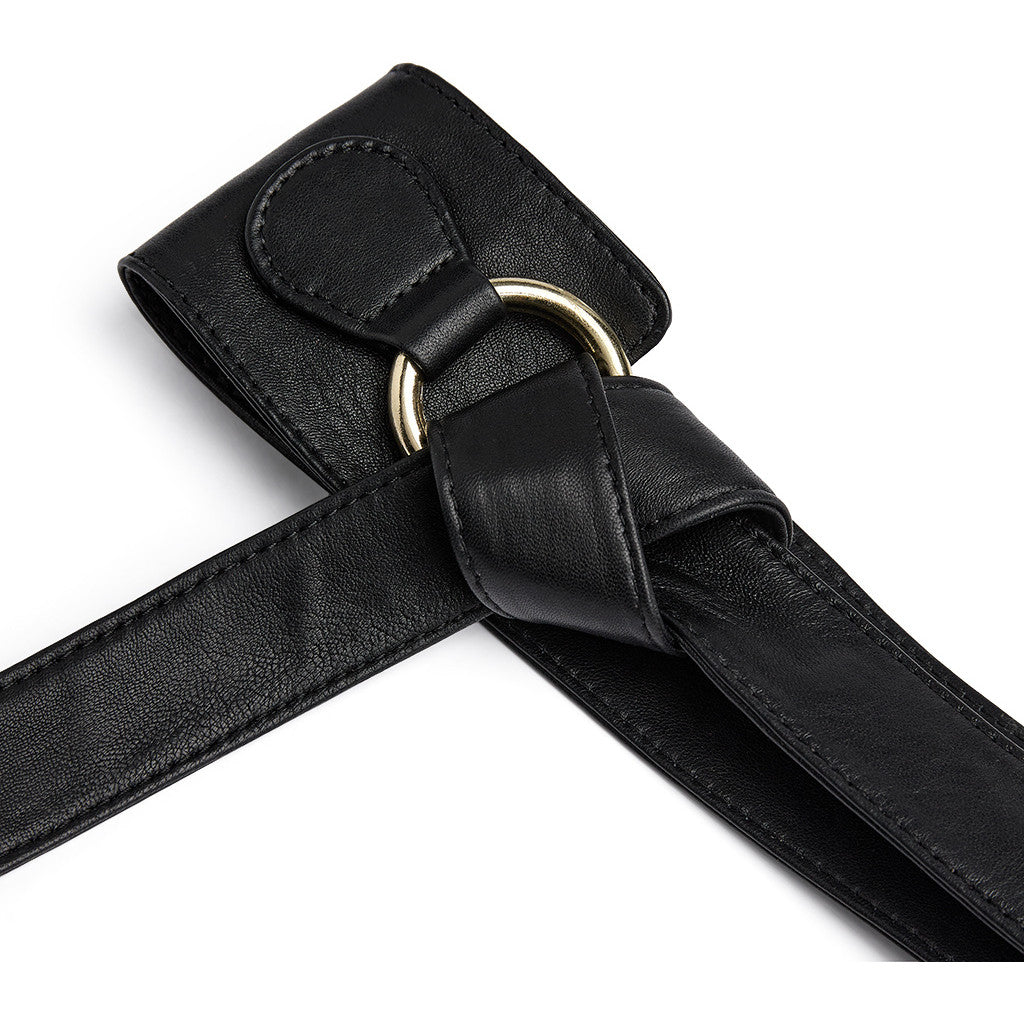 DEPECHE Statement leather waist belt Belts 190 Black/Gold