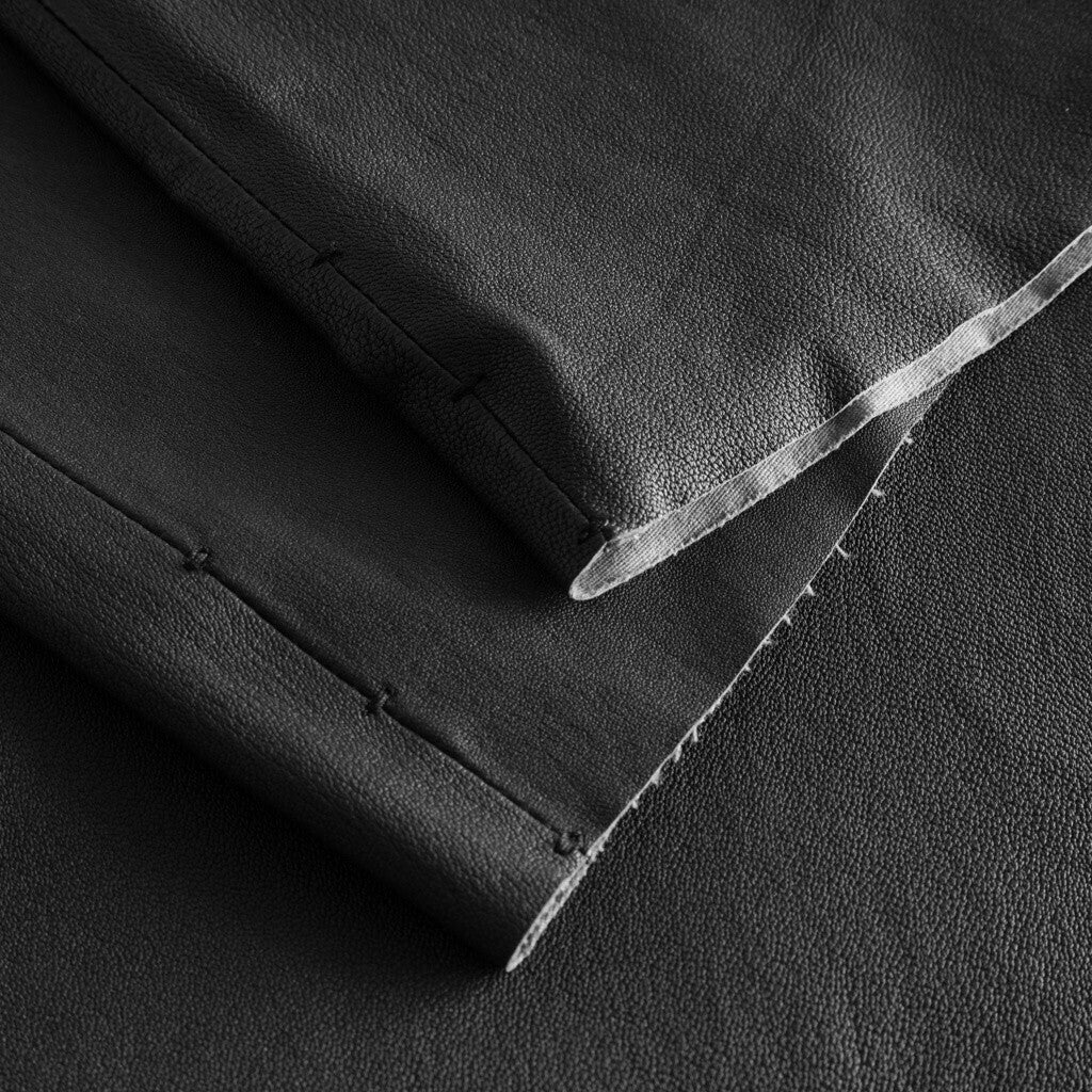 Depeche leather wear Stretch flare pants in soft leather quality Pants 129 Dark grey