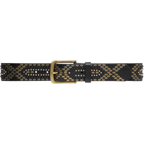 Exclusive and beautiful belt in soft leather / 14910 - Black (Nero)