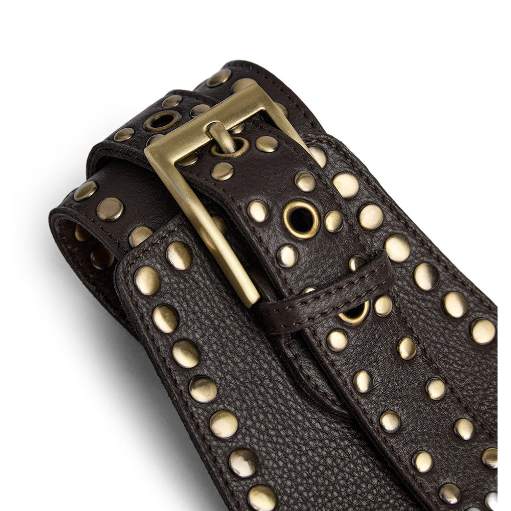 DEPECHE Studded waist belt Belts 033 Mocca