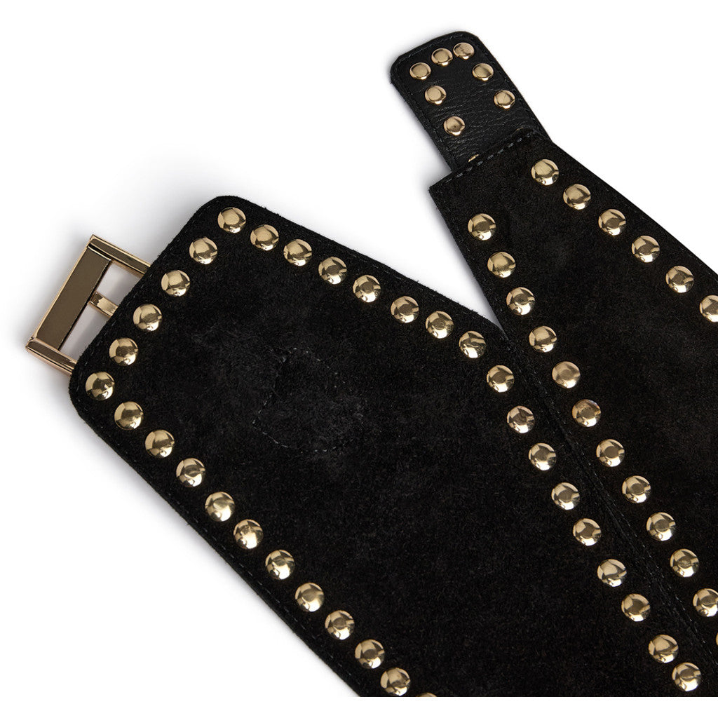 DEPECHE Studded waist belt Belts 190 Black/Gold