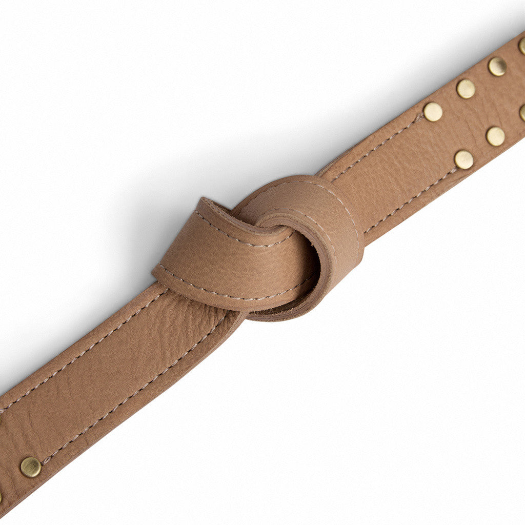 DEPECHE Studded waist belt Belts 156 Camel