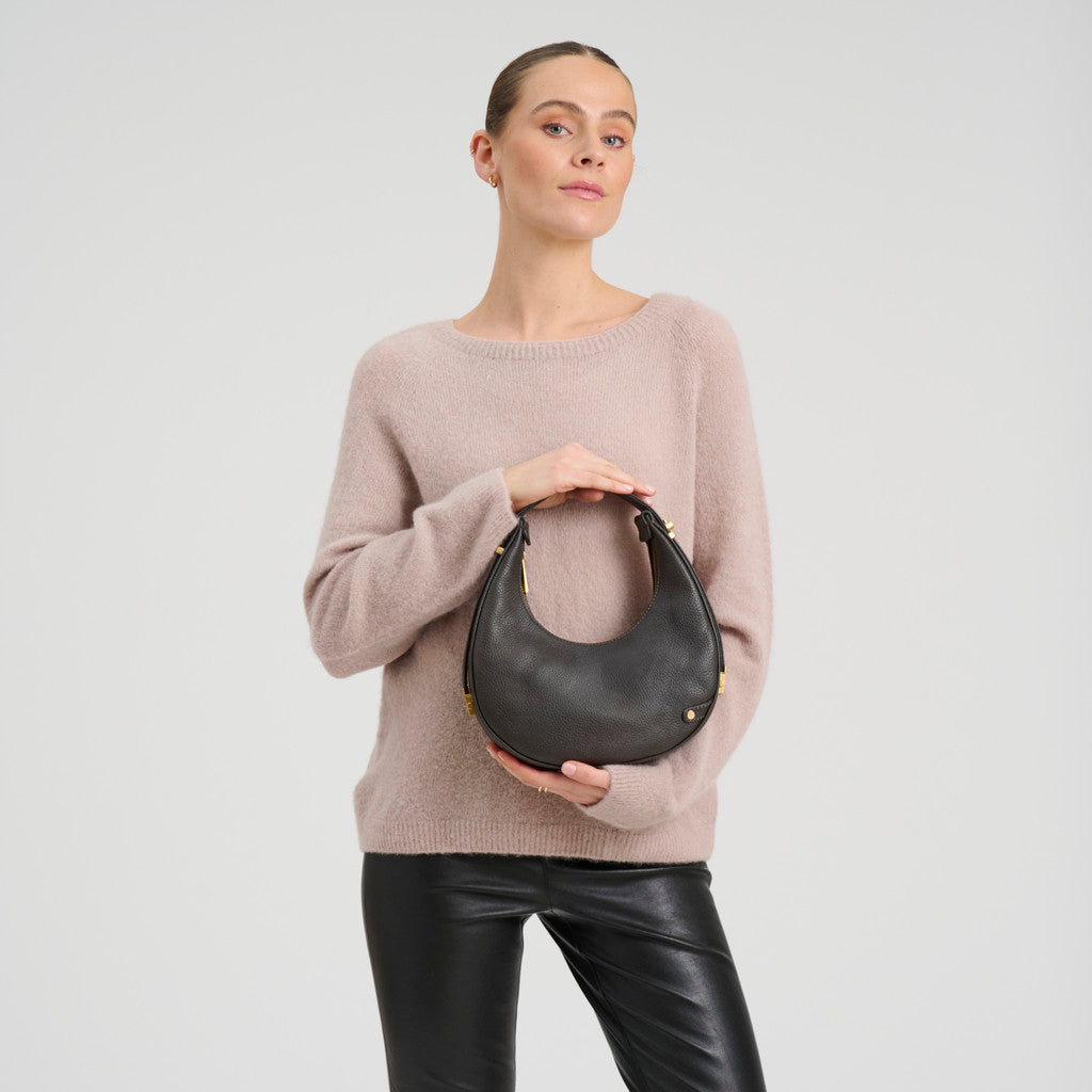 DEPECHE Stylish handbag Cross over 161 Dark brown