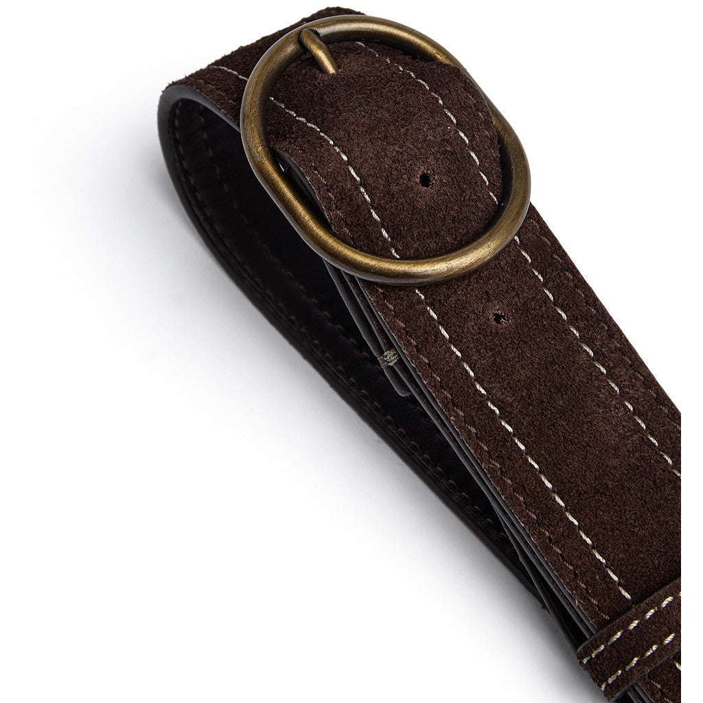 DEPECHE Suede belt Belt 008 Chocolate