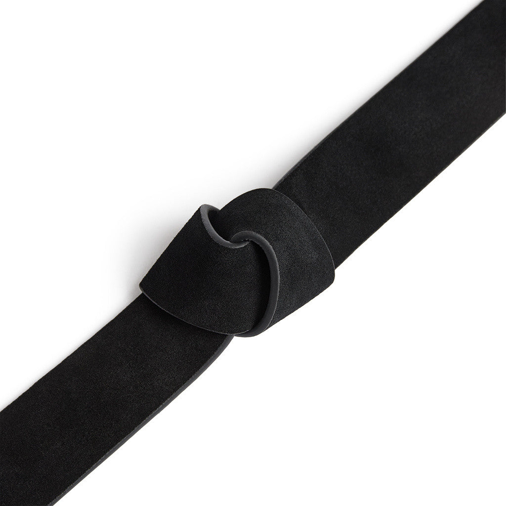 DEPECHE Suede belt Belt 190 Black/Gold