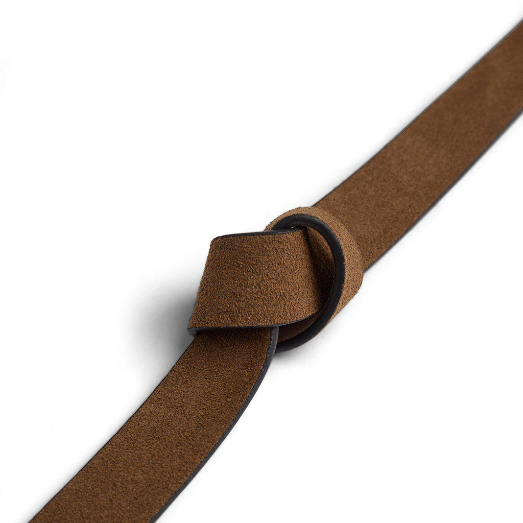 DEPECHE Suede belt Belts 015 Brown