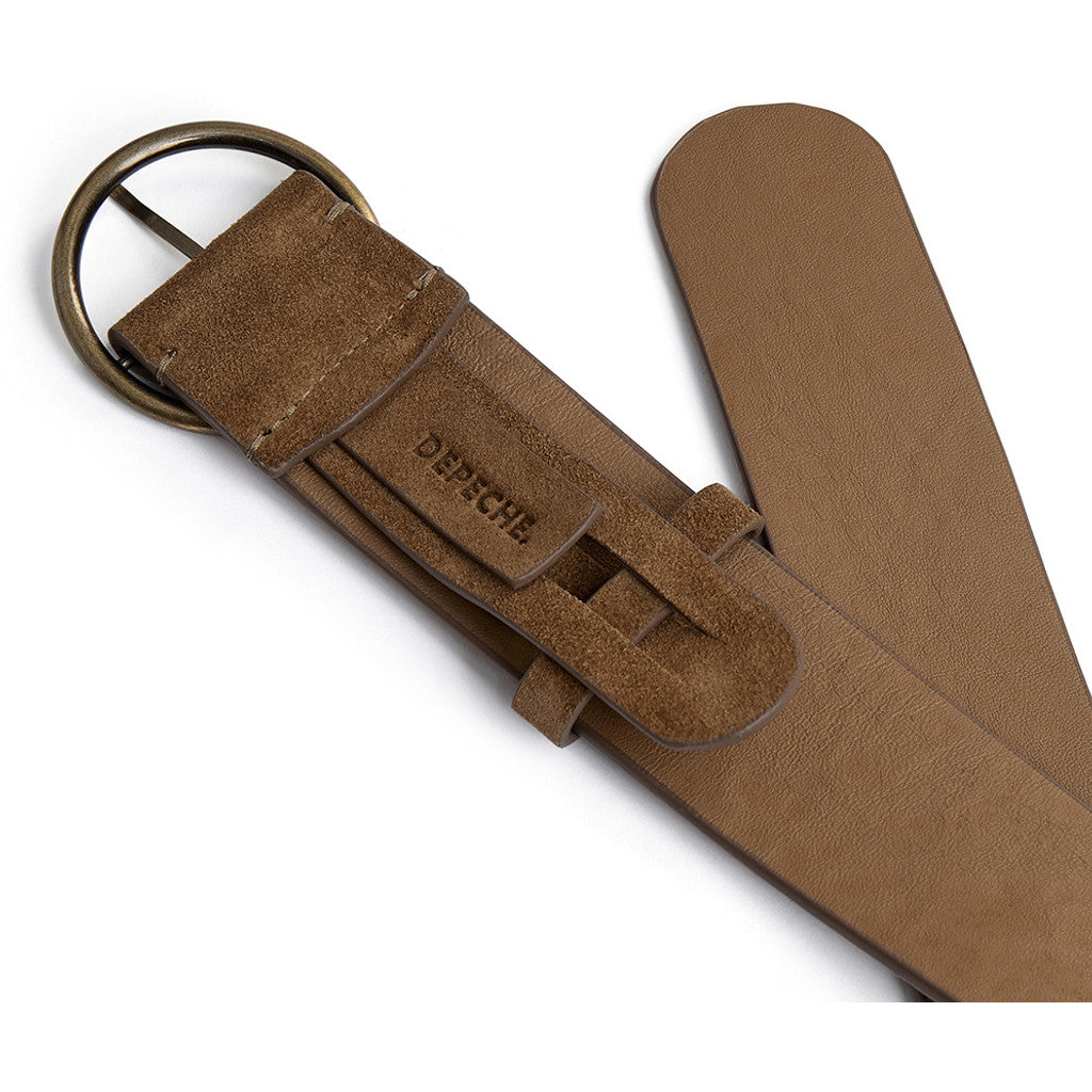 DEPECHE Suede belt Belts 007 Mud