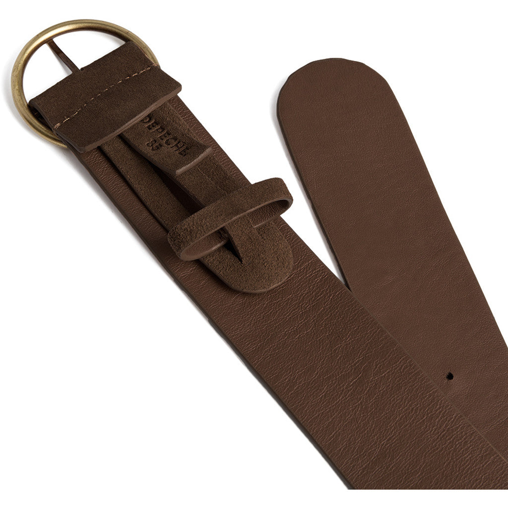 DEPECHE Suede belt Belts 008 Chocolate