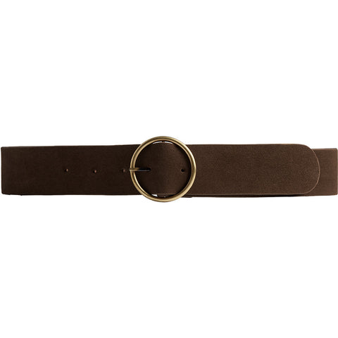 DEPECHE Suede belt Belts 008 Chocolate