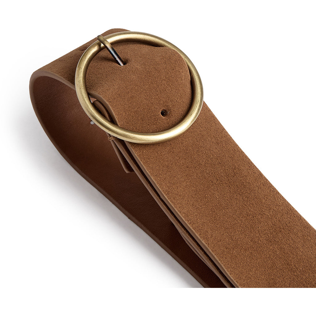 DEPECHE Suede belt Belts 014 Cognac