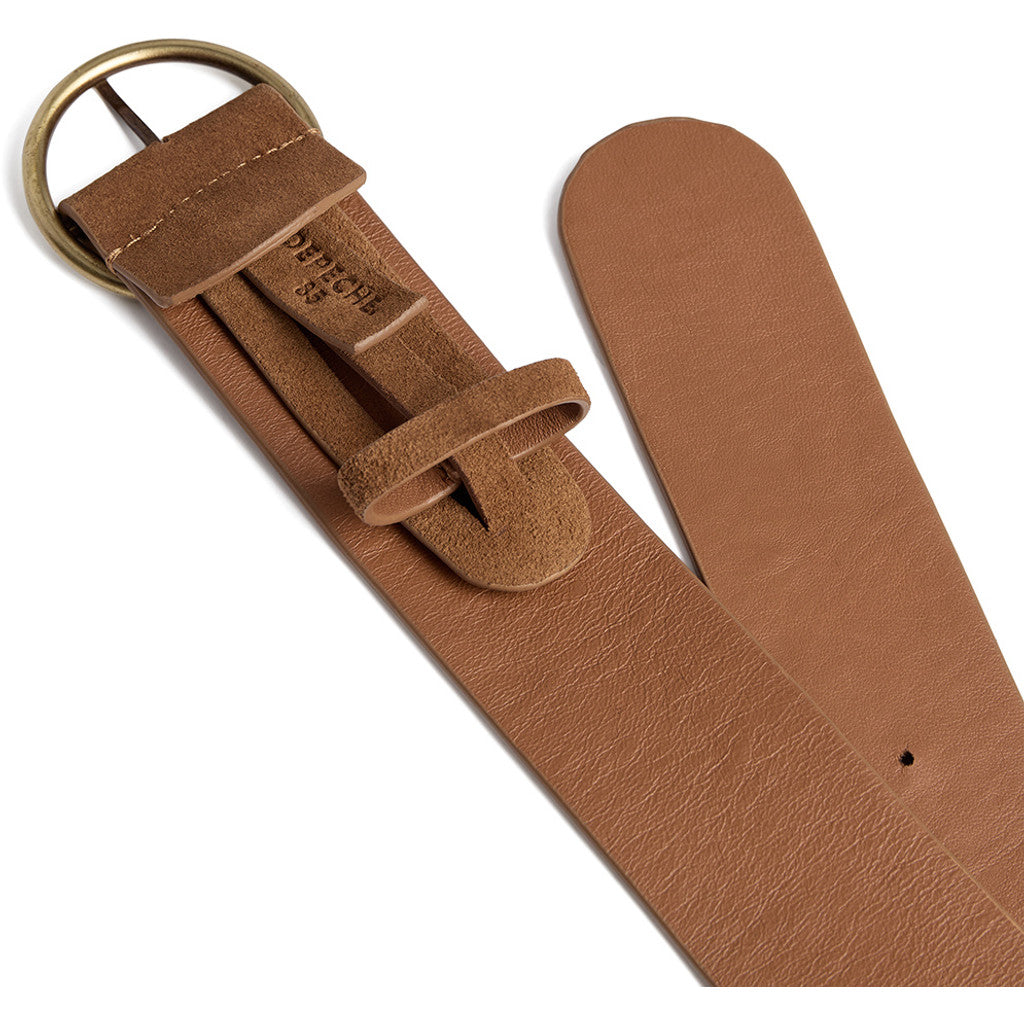 DEPECHE Suede belt Belts 014 Cognac