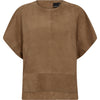Depeche leather wear Sandra suede blouse Blouse 007 Mud