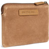 DEPECHE Suede card holder with gold details Purse / Credit card holder 196 Dark tan
