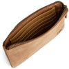 DEPECHE Suede card holder with gold details Purse / Credit card holder 196 Dark tan